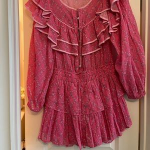 LoveShackFancy pink dress